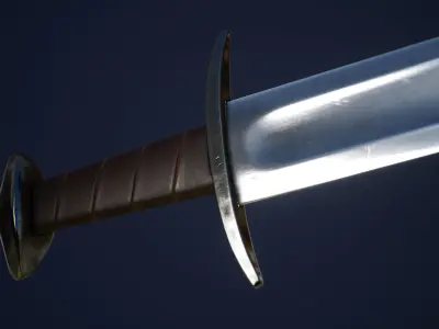 Viking sword Low-poly 3D model