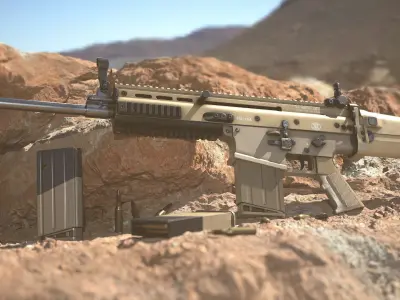 AAA FN Scar L Game Ready PBR Low-poly 3D model