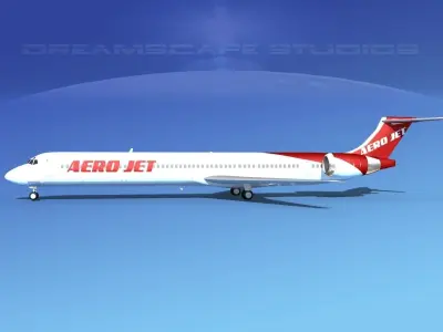 McDonnell Douglas MD-90 Aero Jet 3D model