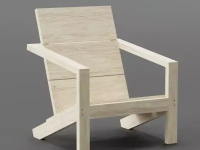Adiroandack chair Free 3D model
