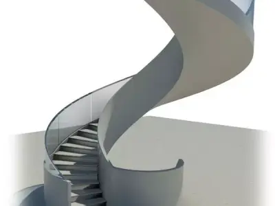 Spiral Stair Case 3D model