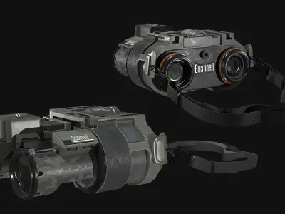 PBR Game Ready Military Binoculars 3D Model Low-poly 3D model