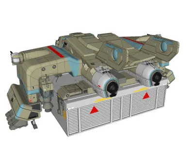 starship troopers dropship 3D model