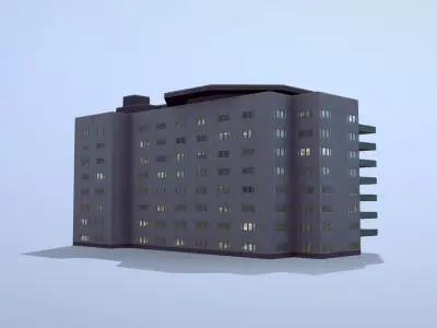  Arlanda Uppsala Hospital Low-poly 3D model