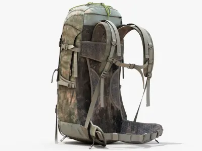Backpack 2 Dirt 8K PBR Textures 3D model