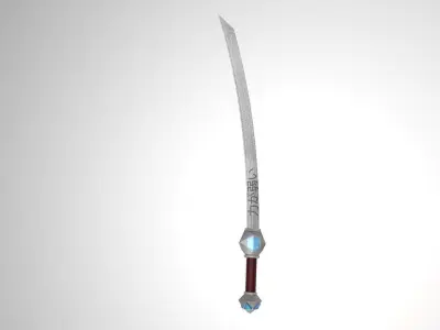 Blue Ruby Blade Free low-poly 3D model