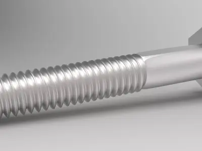 Hexagon Head Bolt - M3 - Mesh And FBX Low-poly 3D model