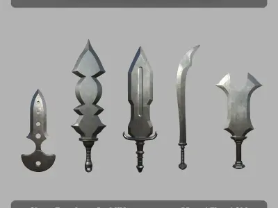 50 Warrior Accessories Base Mesh 3D model
