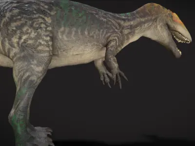 Eustreptospondylus The Well-Curved Vertebrae Hunter Low-poly 3D model