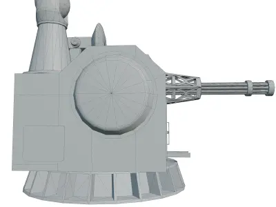 Type 1130 CIWS Free low-poly 3D model