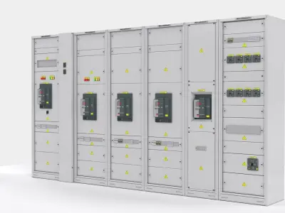 Switching cabinets server automation 3D model