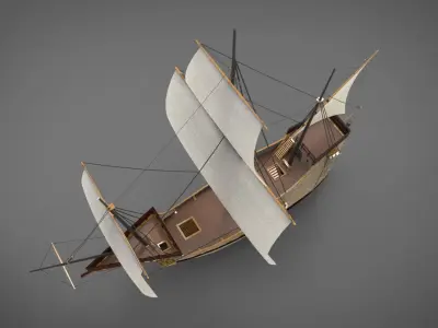 Historical ship Santa Maria 3D model