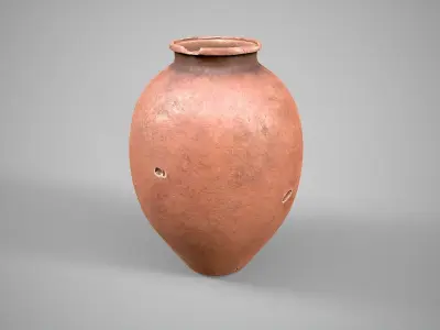 Clay Vessel-4 Low-poly 3D model