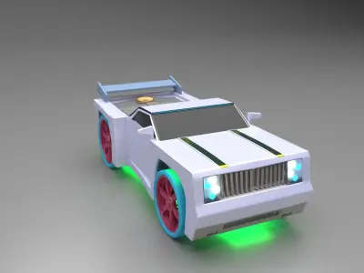 CAR BASSLINE HOT WHEELS ACCELERACERS Low-poly 3D model