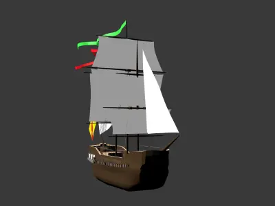 Sailing Ship Low-poly 3D model