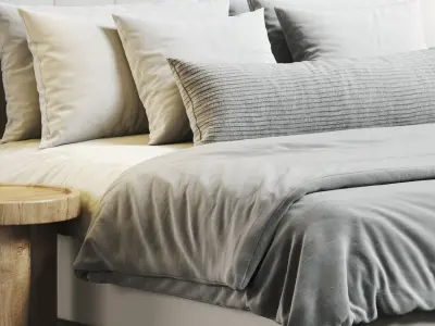 West Elm Shelter Bed 3D model