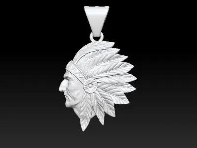 indian pendant 3D print model