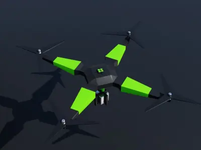 Low Poly DRONE CAMARA free Free low-poly 3D model