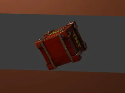 Stylised TNT Free low-poly 3D model