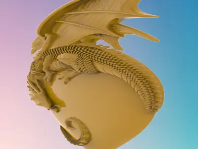 Dragon on the heart 3D MODEL STL FILE FOR CNC ROUTER LASER 3D print model