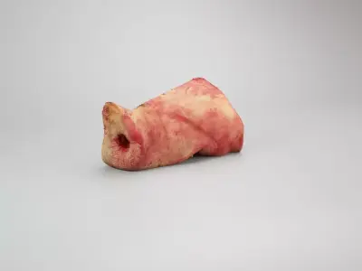 Pig Nose Split on Half Low-poly 3D model