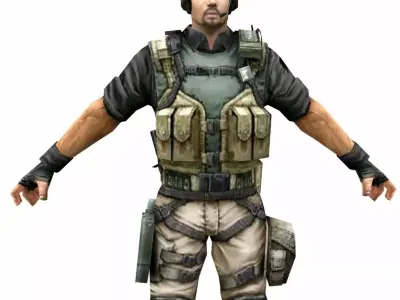 R8 Army Soldier Low-poly 3D model