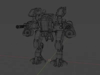Battle Mech Low-poly 3D model