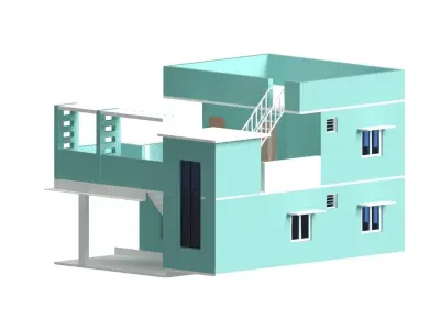 complete 3d home elevation Free low-poly 3D model