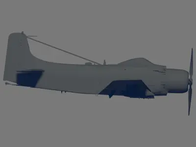 A-1H Skyraider 3D model