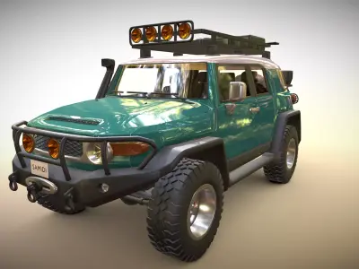 FJ cruiser Offroad Low-poly 3D model