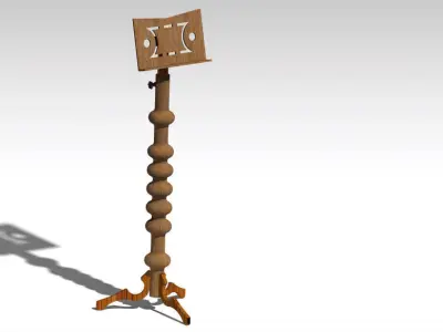 Wooden music stands Free 3D model