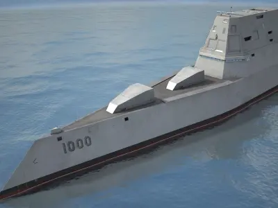 USS Zumwalt DDG-1000 3D model