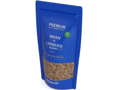Bran and linseed Bran and Linseed Low-poly 3D model