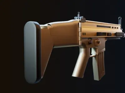 FNSCAR-L Assault-Riffle 3D model