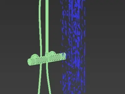 Realistic Shower Water Animated 3D model