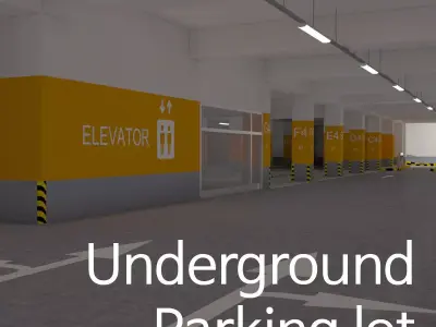 Underground Parking lot 3D model