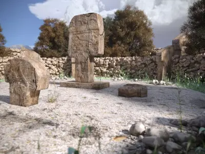 Urfa Gobeklitepe historical places 3D model