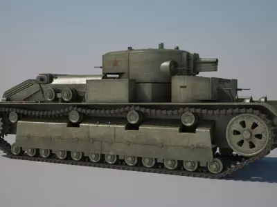 T-28 Middle Tank 3D model