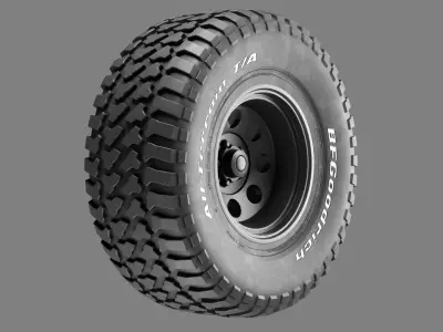 BF Goodrich AT Off Road Tire with Dirt Textures 3D model