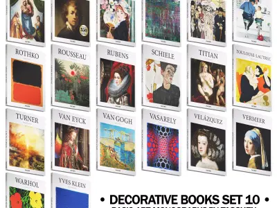 051 Decorative books set 10 Basic Art Series PART 05 3D model