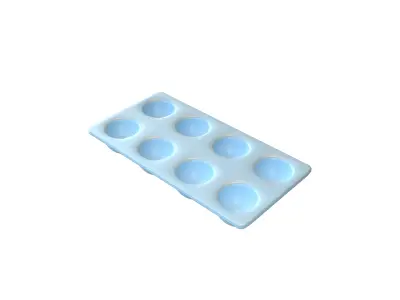 Egg Tray Storage v1 003 Low-poly 3D model