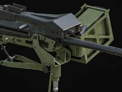 M2 M240 MK19  Low-poly 3D model