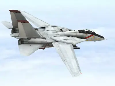 Fighter Jet Flying In Sky Plane V10 Low-poly 3D model