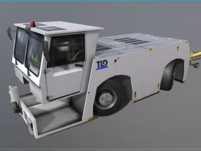TLD TMX 400 Push-Back Aircraft Tractor Low-poly 3D model