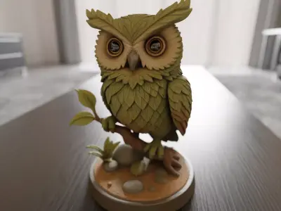owl of wisdom 3D print model