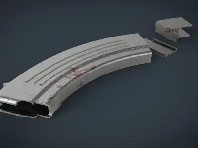 AK 47 metal magazines 3D model