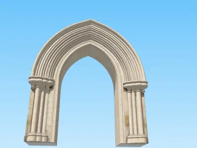 pointed ARCH Low-poly 3D model