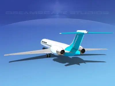 McDonnell Douglas MD-87 Devonair 3D model