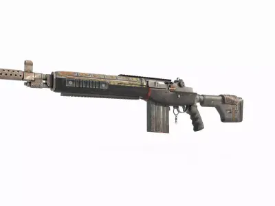 Sci Fi wasteland style long range rifle 3D model