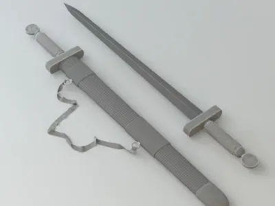 Real Old Sword Free 3D model